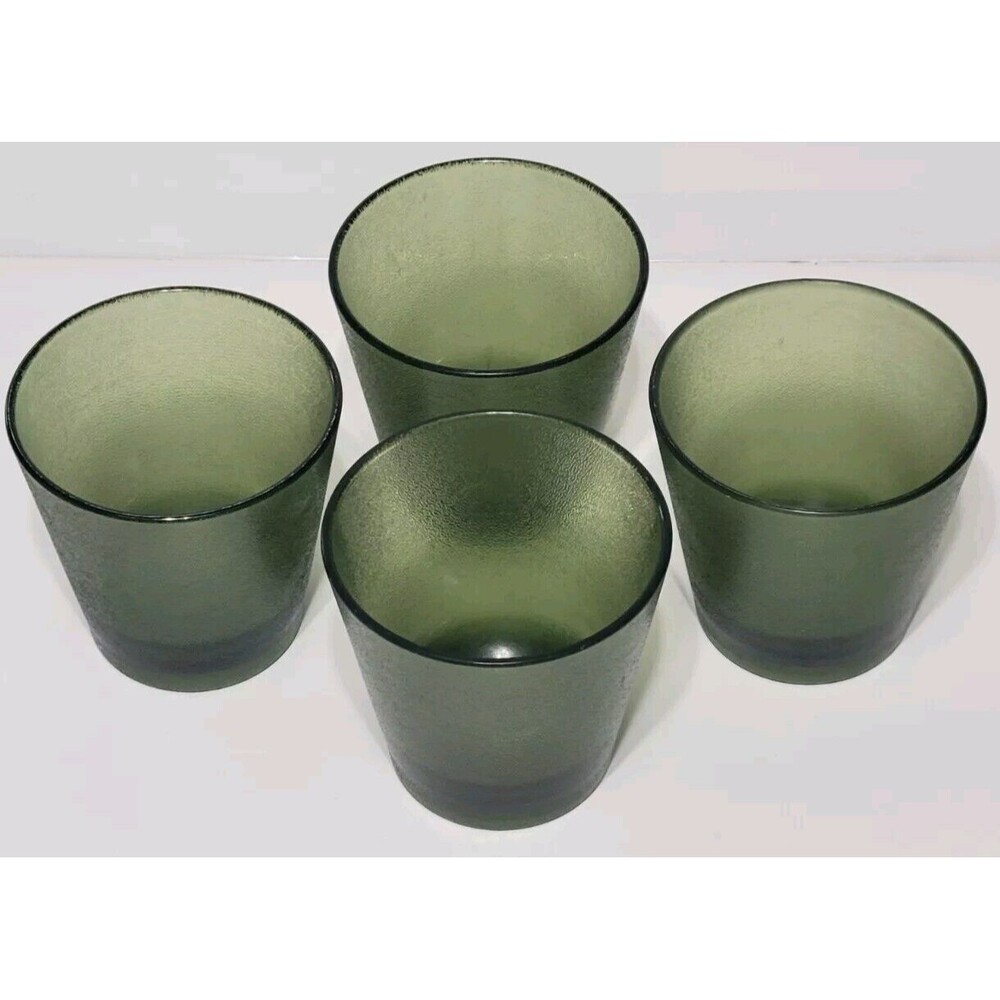 Vintage Boonton Green Plastic Restaurant Cocktail Cup Small USA 32-10 Set of 4